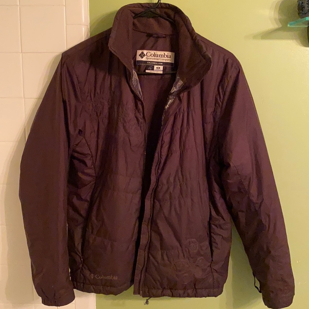 Columbia brown jacket inner lining to shell M